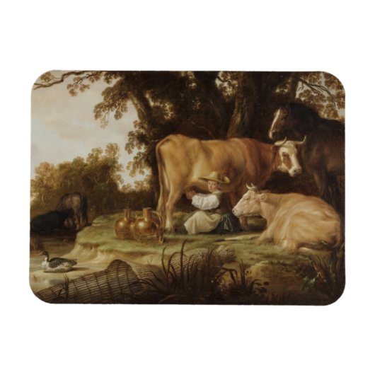 De Melkmeid Aelbert Cuyp Magneet (Horizontaal)