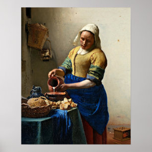 De Melkmeid, bekende schilderij, Poster