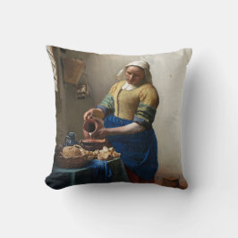 De Melkmeid door Johannes Vermeer Kussen