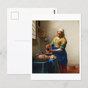 De Melkmeid Johannes Vermeer Briefkaart