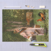 De melkmeid (landelijk zuivelbedrijf Boerderij) Tissuepapier (Craft)