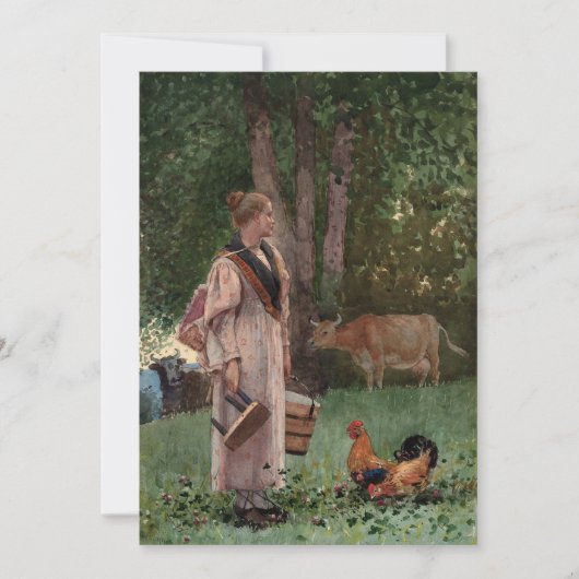 De melkmeid | Winslow Homer (Voorkant)