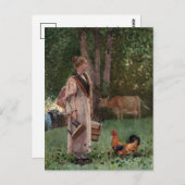 De melkmeid | Winslow Homer Briefkaart (Voorkant / Achterkant)