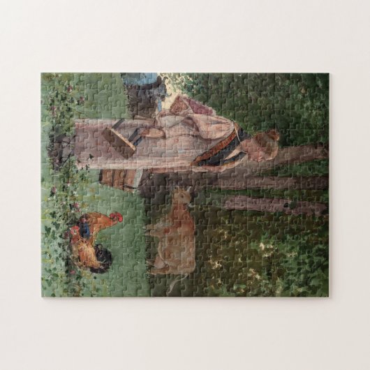 De melkmeid | Winslow Homer Legpuzzel (Horizontaal)