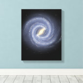 De melkweg (geannoteerd) canvas afdruk (Insitu (Houten vloer))