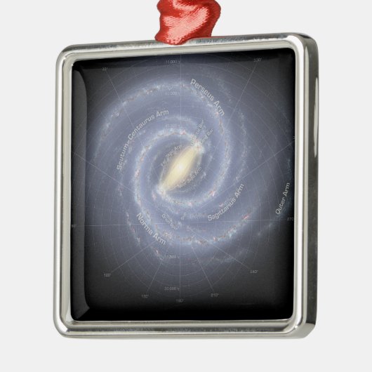 De melkweg (geannoteerd) metalen ornament (Links)