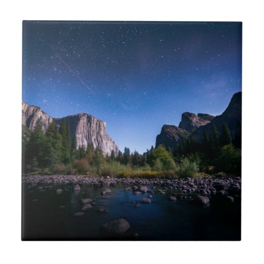 De melkweg | Nationaal park Yosemite Tegeltje (Voorkant)