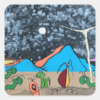 DE MELKWEG VIERKANTE STICKER