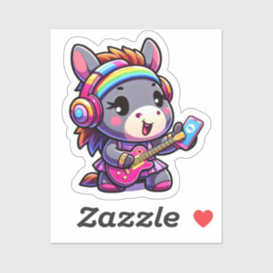 De melodie-zoete ezel sticker
