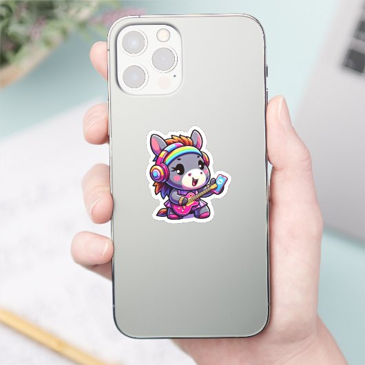 De melodie-zoete ezel sticker (Telefoon)