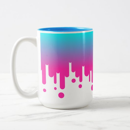 De meltdown tweekleurige koffiemok (Links)