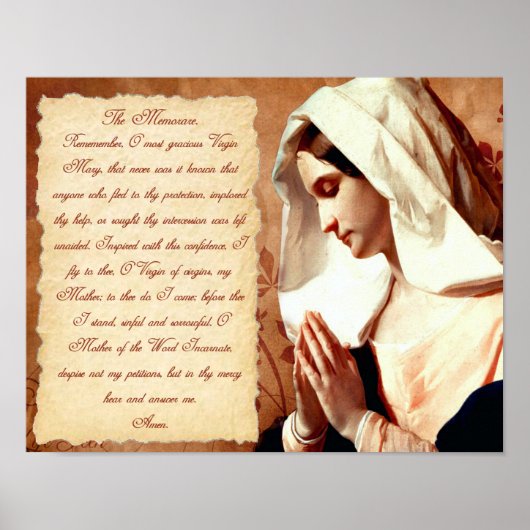 De Memorare Poster (Voorkant)