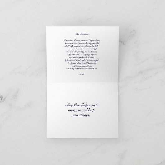 De Memorare wenskaart Kaart (Binnen)