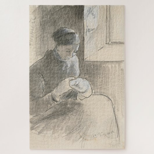 De mender van Camille Pissarro Legpuzzel (Verticaal)