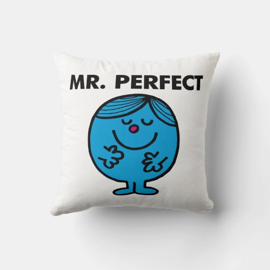 De Meneer Perfect | Rustig tevreden Kussen (Achterkant)