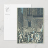 De menigte die door de straten van Parijs zwerft Briefkaart (Voorkant / Achterkant)