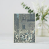 De menigte die door de straten van Parijs zwerft Briefkaart (Staand voorkant)