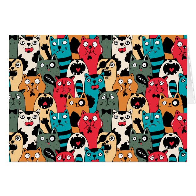 De menigte katten (Voorkant Horizontaal)