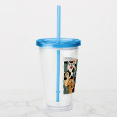 De menigte katten acryl drinkbeker (Rechts)