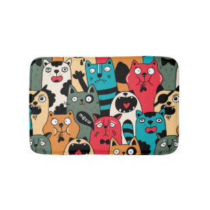 De menigte katten badmat
