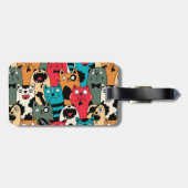 De menigte katten bagagelabel (Achterkant horizontaal)