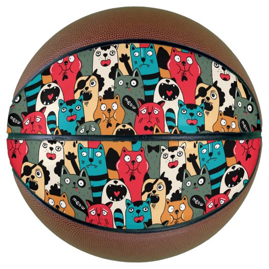 De menigte katten basketbal (Voorkant)