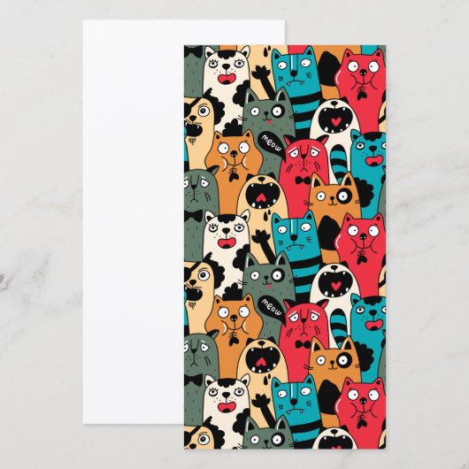 De menigte katten bedankkaart (Voorkant / Achterkant)