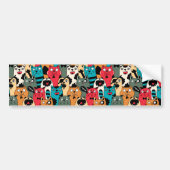 De menigte katten bumpersticker (Voorkant)