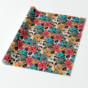De menigte katten cadeaupapier