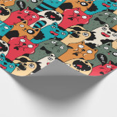 De menigte katten cadeaupapier (Hoek)