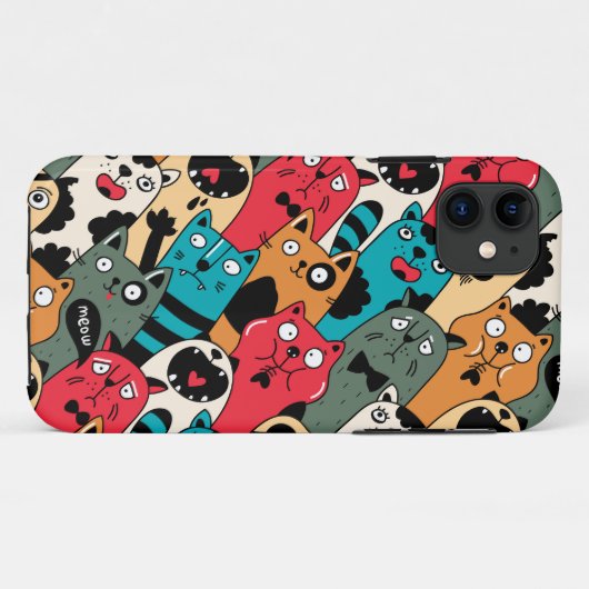 De menigte katten Case-Mate iPhone case (Achterkant (horizontaal))