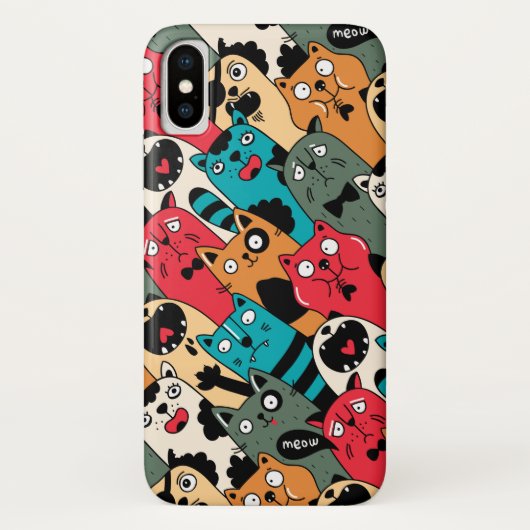 De menigte katten Case-Mate iPhone case (Achterkant)