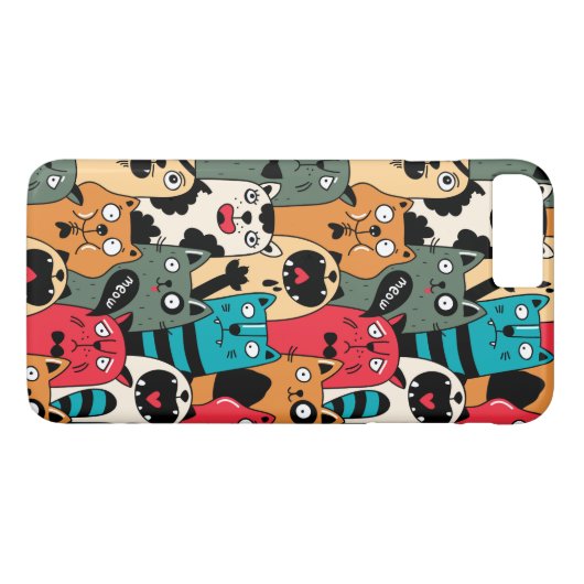 De menigte katten Case-Mate iPhone case (Achterkant (Horizontaal))