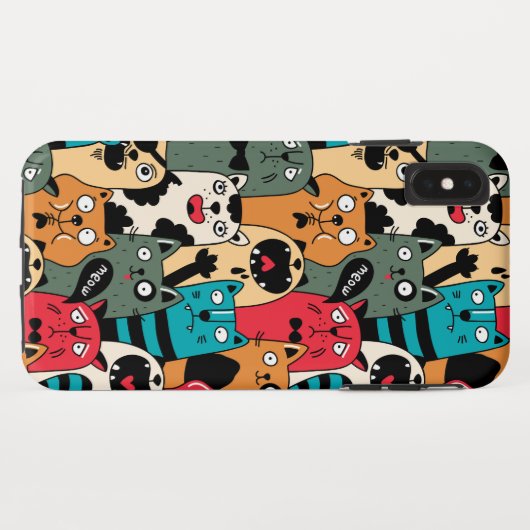De menigte katten Case-Mate iPhone case (Achterkant (horizontaal))