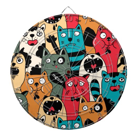 De menigte katten dartbord (Voorkant)
