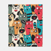 De menigte katten fleece deken (Voorkant)