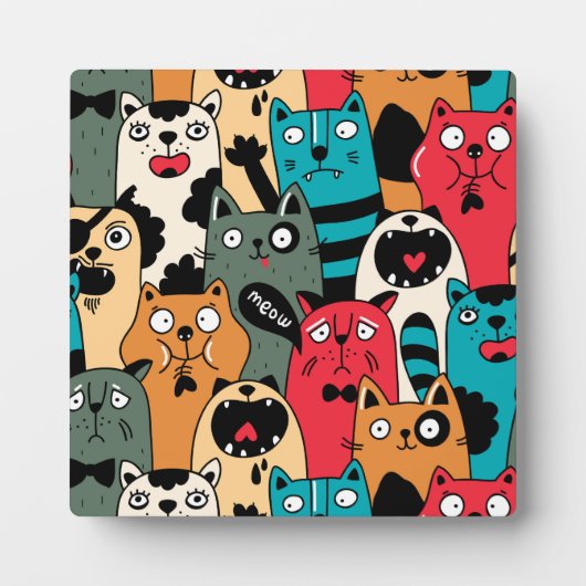 De menigte katten fotoplaat (Voorkant)