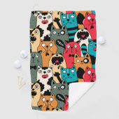 De menigte katten golfhanddoek (Insitu)