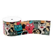 De menigte katten grosgrain lint (Spoel)
