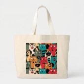 De menigte katten grote tote bag (Voorkant)