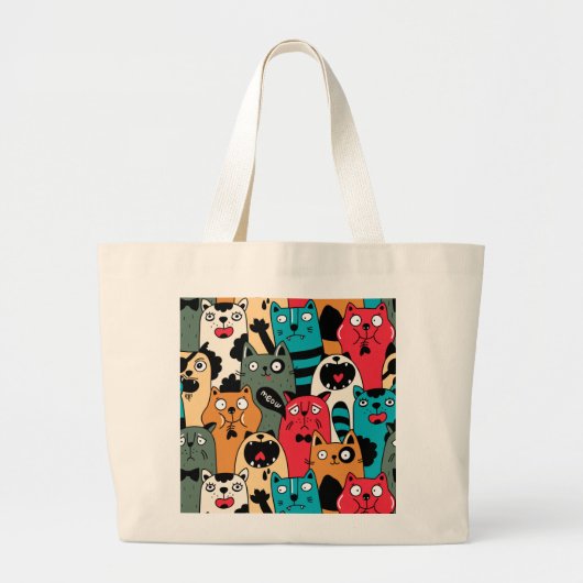 De menigte katten grote tote bag (Voorkant)
