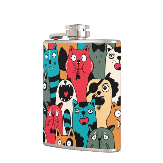 De menigte katten heupfles (Links)