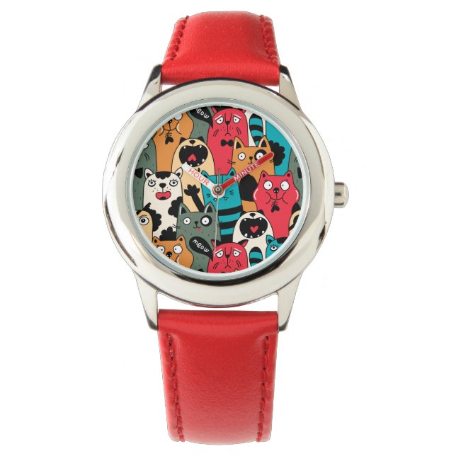 De menigte katten horloge (Voorkant)