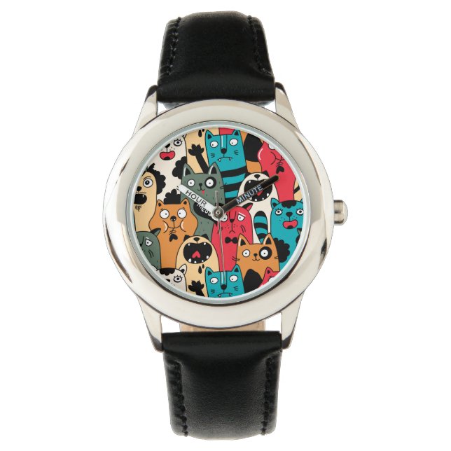 De menigte katten horloge (Voorkant)