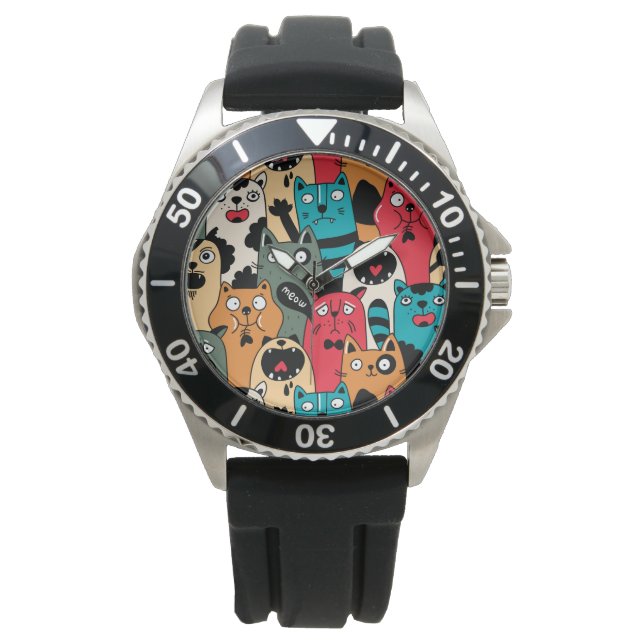 De menigte katten horloge (Voorkant)