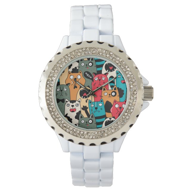 De menigte katten horloge (Voorkant)