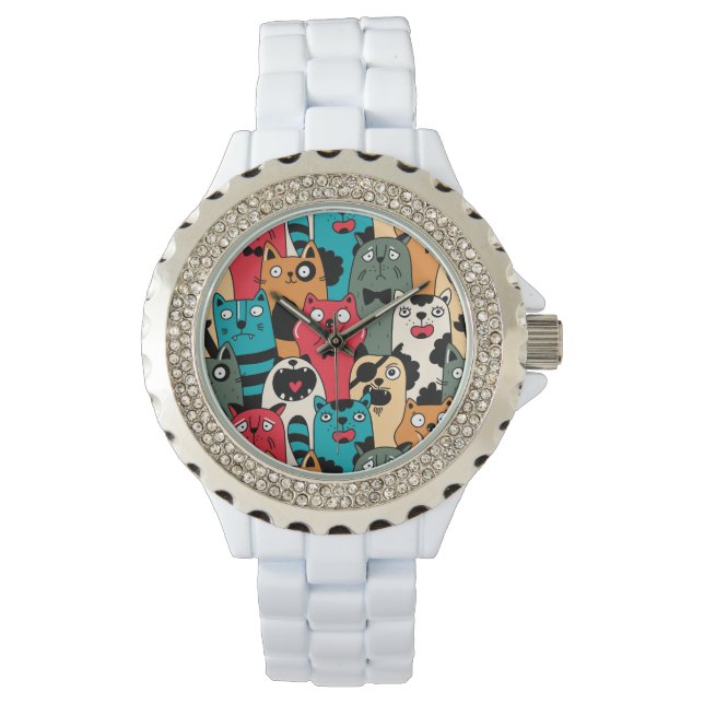 De menigte katten horloge (Voorkant)