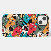 De menigte katten iPhone hoesje (Achterkant horizontaal)