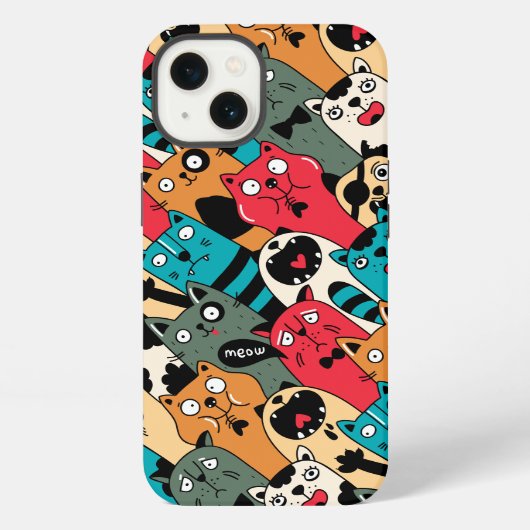 De menigte katten iPhone hoesje (Achterkant)
