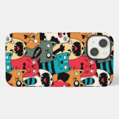 De menigte katten iPhone hoesje (Achterkant horizontaal)